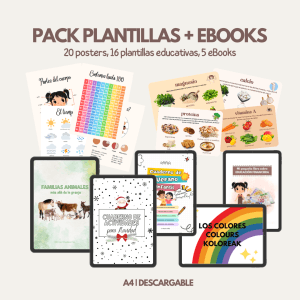 PACK DE PLANTILLAS & EBOOKS EDUCATIVOS (virtual y descargable)