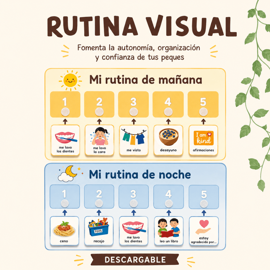 RUTINA VISUAL para peques (mañana y noche) | VIRTUAL Y DESCARGABLE